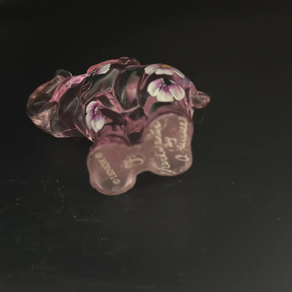 Fenton Pink Glass Elephant Figurine by Lenox - Picture 4 of 6